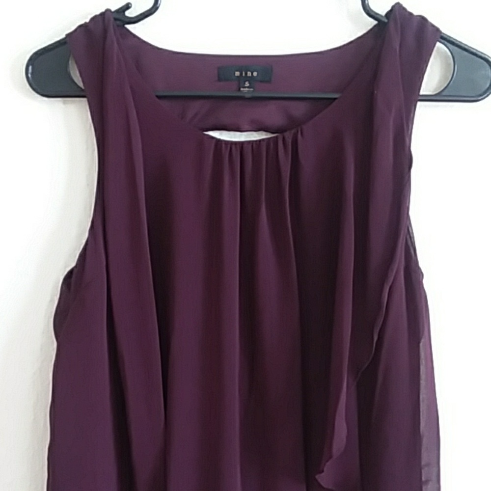 Mini Chiffon Dress in Plum Purple